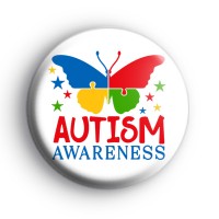 Autism Awareness Butterfly Badge thumbnail