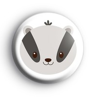 Badger Face Button Badge