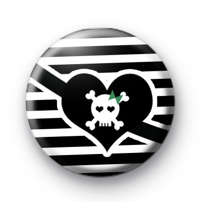 Black And White Pirate Eye Patch Badge