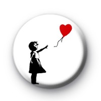 Banksy Graffiti Girl With Balloon badge