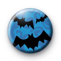 Blue Halloween Spooky Bats Badge