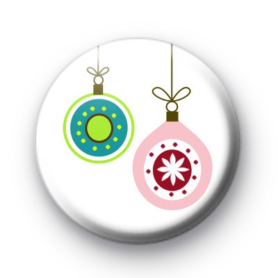 2 Festive Baubles Badge medium