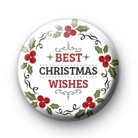 Best Christmas Wishes Button Badges