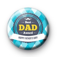 Best Dad Award Button Badge