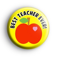 Red Apple Best Teacher Ever Badge