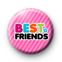 Pink Best Friends Button Badge