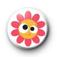 Beyond Cute Flower Smiley Face badge