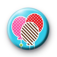 Big Birthday Balloons Button Badges