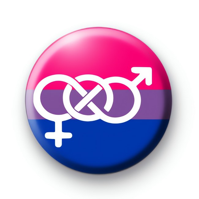 Bisexual Pride Logo Badge