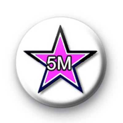 Black and pink star 5M badge medium