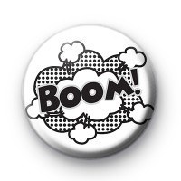 Black and White Cartoon BOOM badge