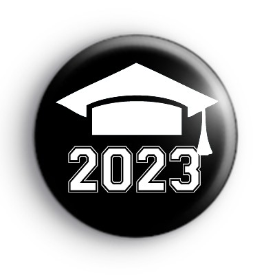 Black and White Graduate 2023 Badge : Kool Badges