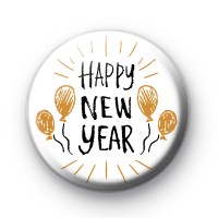Black and Gold Happy New Year Badge