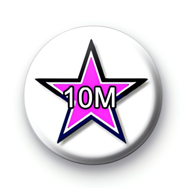 Black and pink star 10M Custom badge