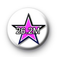 Black and pink star 26.2m custom badge thumbnail