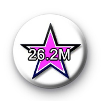 Black and pink star 26.2m custom badge medium