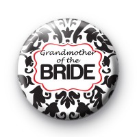 Black and red Grandmother of the bride badge