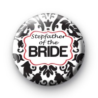 Black And Red Stepfather of the Bride badge