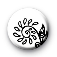 Black and White Floral Modern Badges