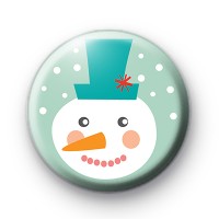 Festive Dotty Snowman Badge thumbnail