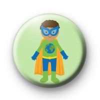 Blue and Green Superhero Badge