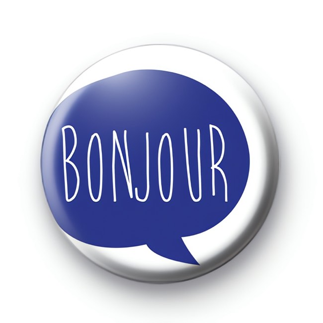 Blue Bonjour Badge