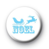 Blue Reindeer Noel Badge