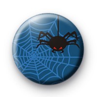 Spooky Blue Spider Badge