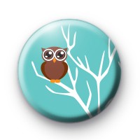 Cute Wise Owl Pin Badge thumbnail