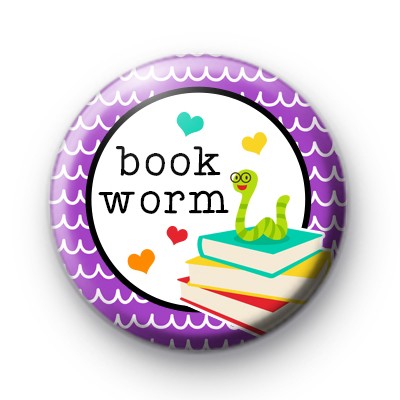 BookWorm Bookish Button Badge