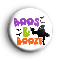 Boos And Booze Halloween Party Badge thumbnail