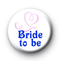 Bride to be Pink Heart Badges thumbnail