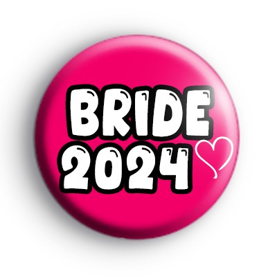 Bright Pink Bride 2024 Badges medium