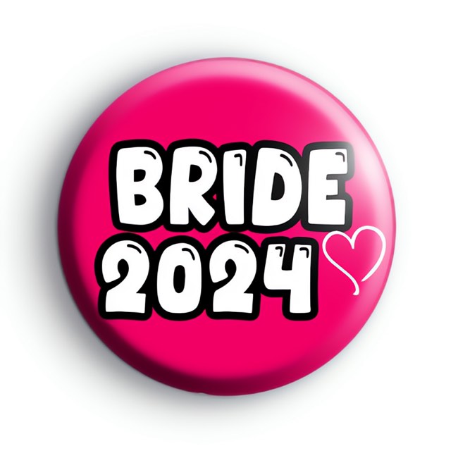 Bright Pink Bride 2024 Badges