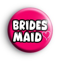 Bright Pink Bridesmaid Badges