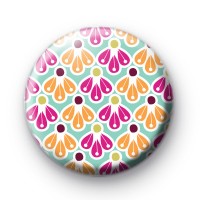 Bright Petal Pattern Button Badge