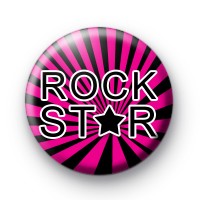 Bright Pink Rock Star Badges