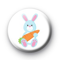 Blue Easter Bunny Cute Badge