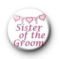 Bunting Sister of the Groom Badge