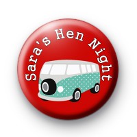 Camper Van Hen Party Badge