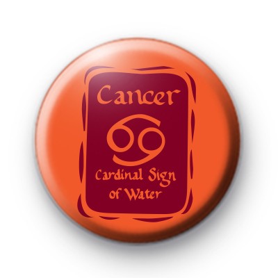 Zodiac Symbol Cancer Button Badge Kool Badges