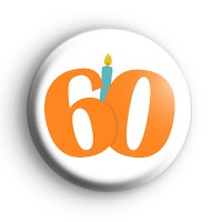 Candle 60th Birthday Badge