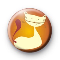 Cat orange button badge