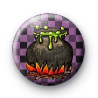 Witches Cauldron Button Badge