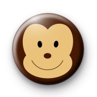 Cheeky Monkey Face Button Badge