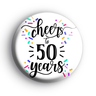 Cheers To 50 Years Badge