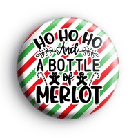 HOHOHO And A Bottle Of Merlot Badge