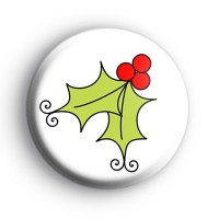 Festive Holly Badge
