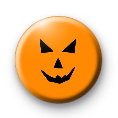 Classic Spooky Orange Pumpkin Badge : Kool Badges