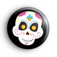 Colourful Sugar Skull Badge